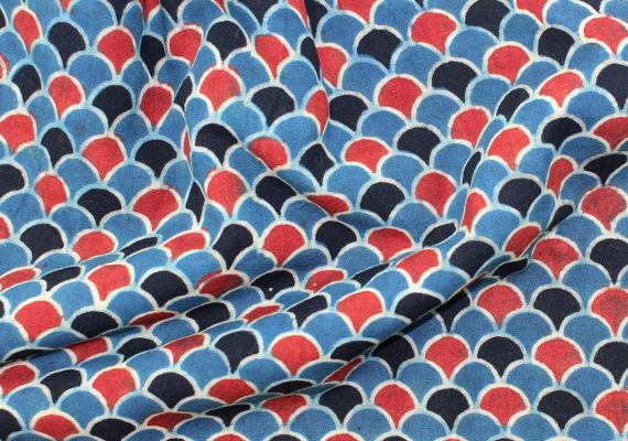 blue red fabric