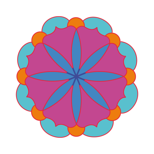 motif Mandala en couleurs