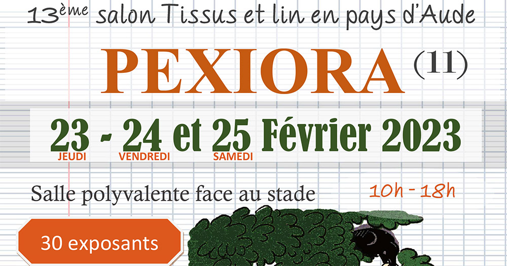 Tissus et Lin en Pays d'Aude Pexiora 2023