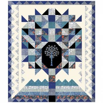 Kit de patchwork Arbre de Vie indigo