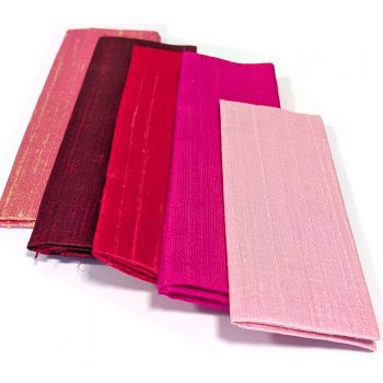 Lot de coupons de soie ROSE