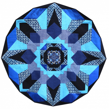 Kit de patchwork Mandala bleu