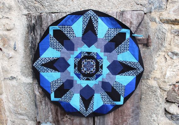 Photo du patchwork Mandala bleu