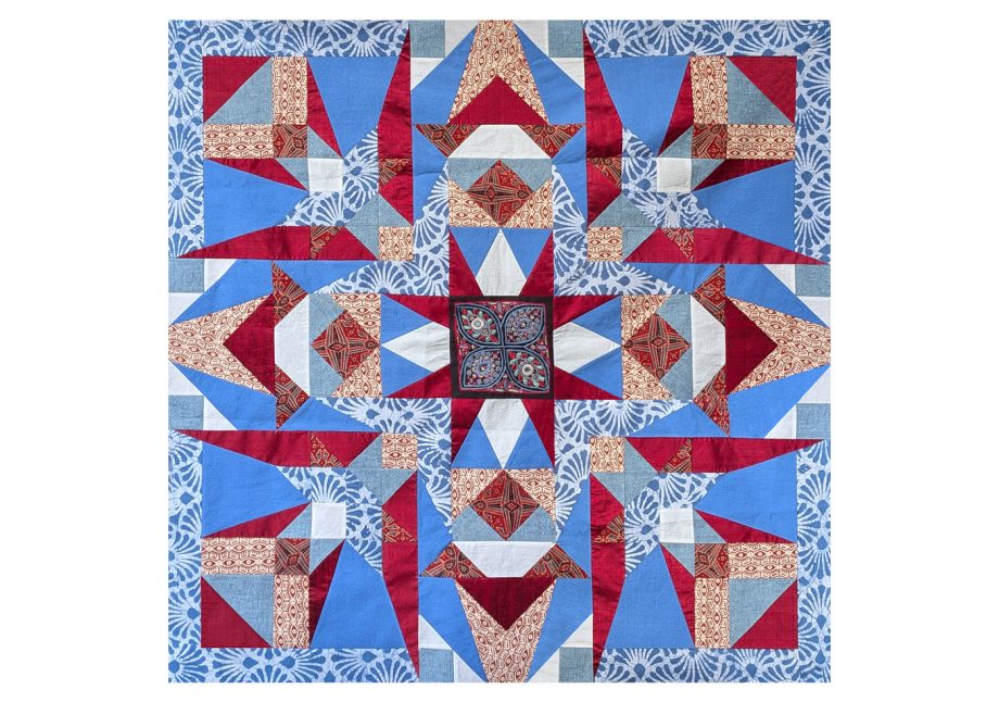 kit de patchwork GUCHCHA bleu/bordeaux