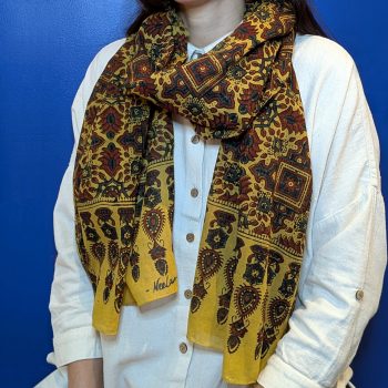 Foulard "Panache" curcuma/orange/vert