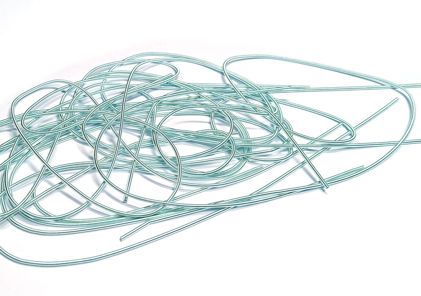 Cannetille lisse mate Bleu pastel