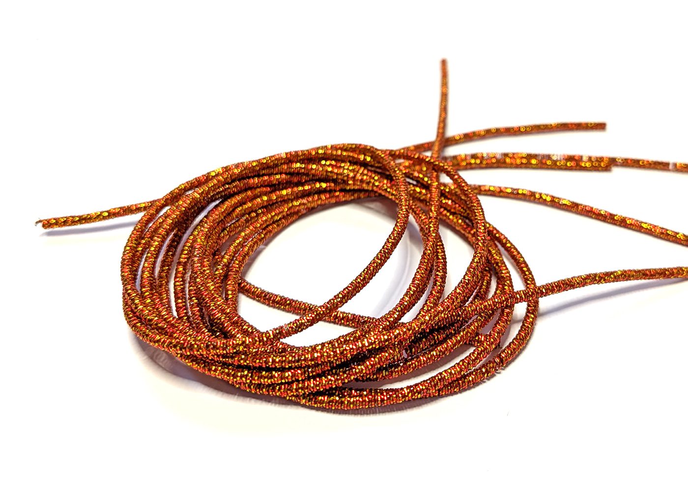 Cannetille scintillante Orange/Or