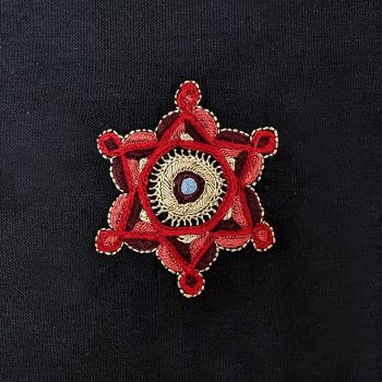 broderie Etoile framboise